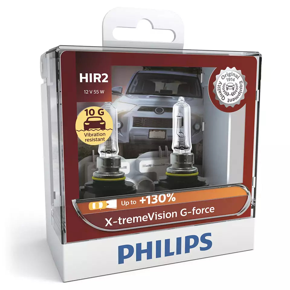 New Philips Globe Hir2 12V 55W Twin Pack X-Treme Vision G-Force (9012Xvgs2)