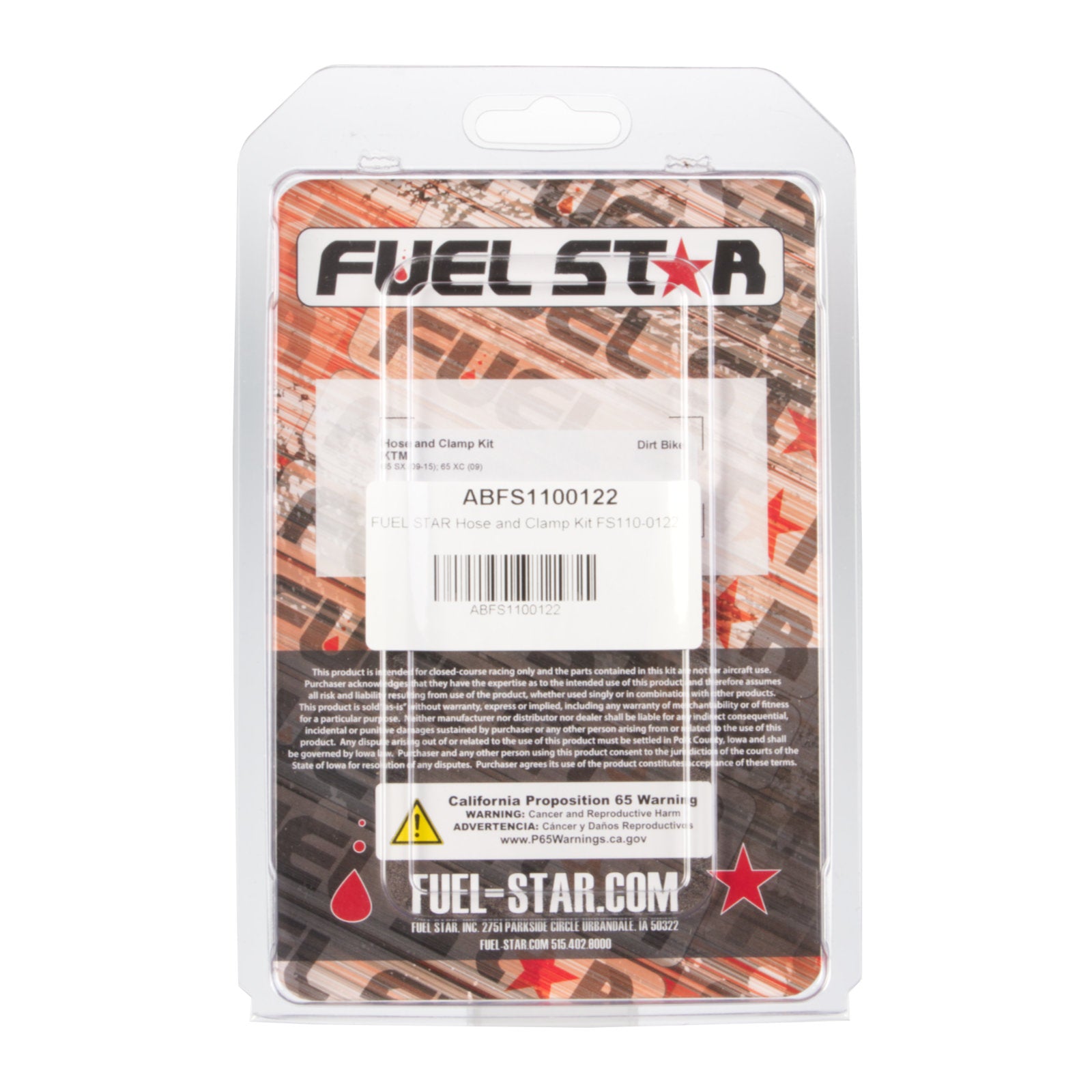 New ALL BALLS Racing Fuel Hose Clamp Kit #ABFS1100122