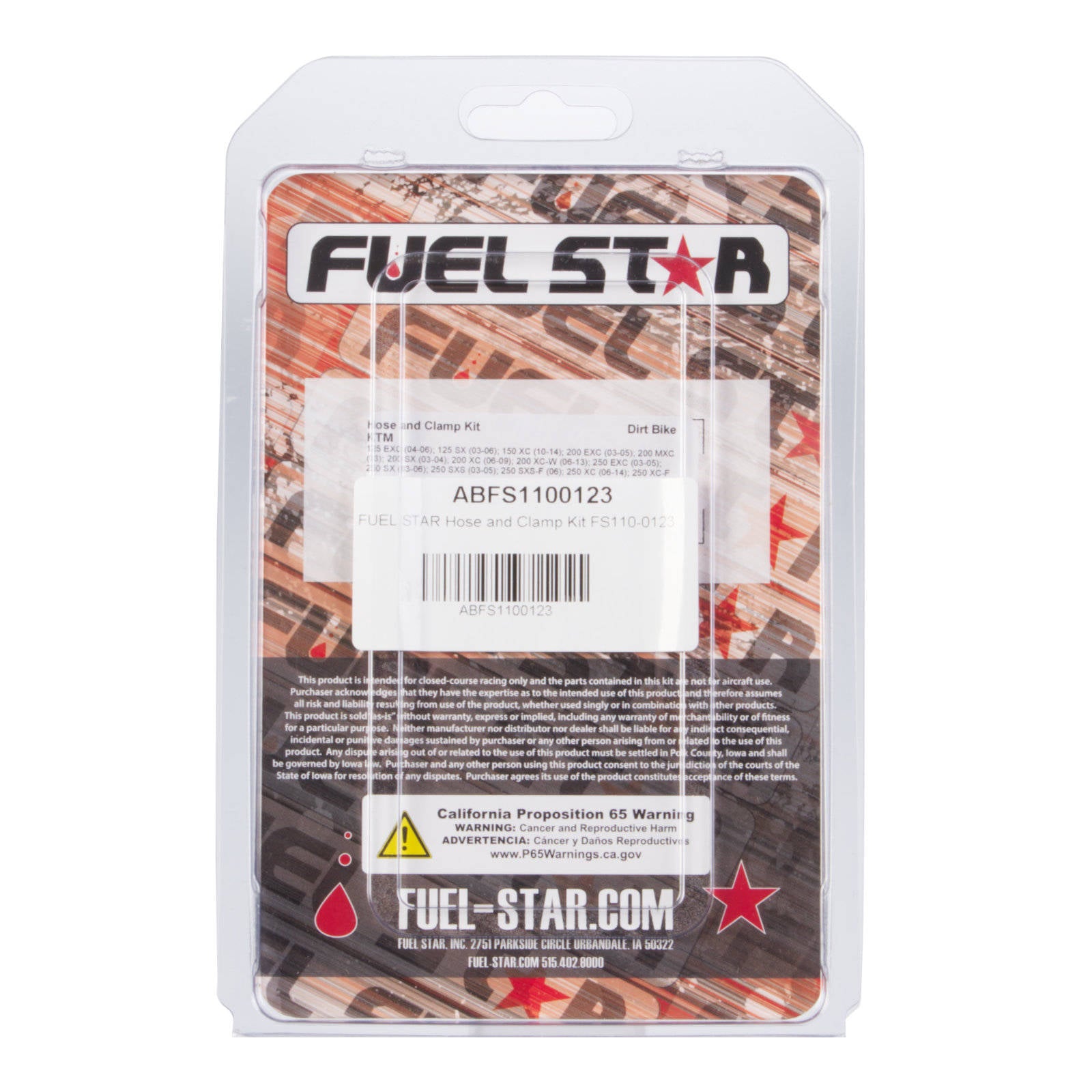 New ALL BALLS Racing Fuel Hose Clamp Kit #ABFS1100123