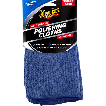 MEGUIARS Multi-Purpose Microfibre Polishing Cloth Triple Pack-Washable AG3030T