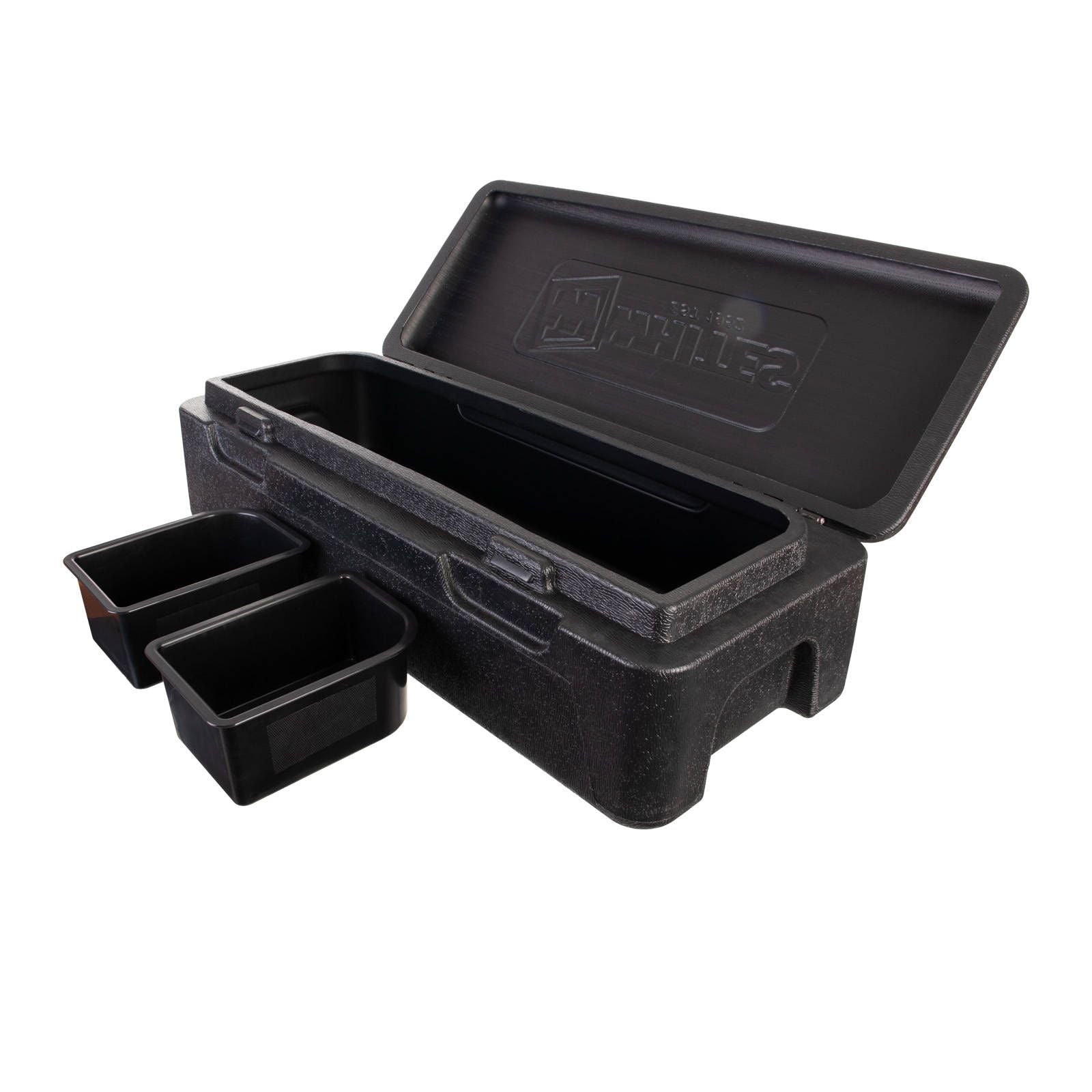 New WHITES Motorcycle ATV Cargo Box 55L Black / Black #ATVBOXBB55L