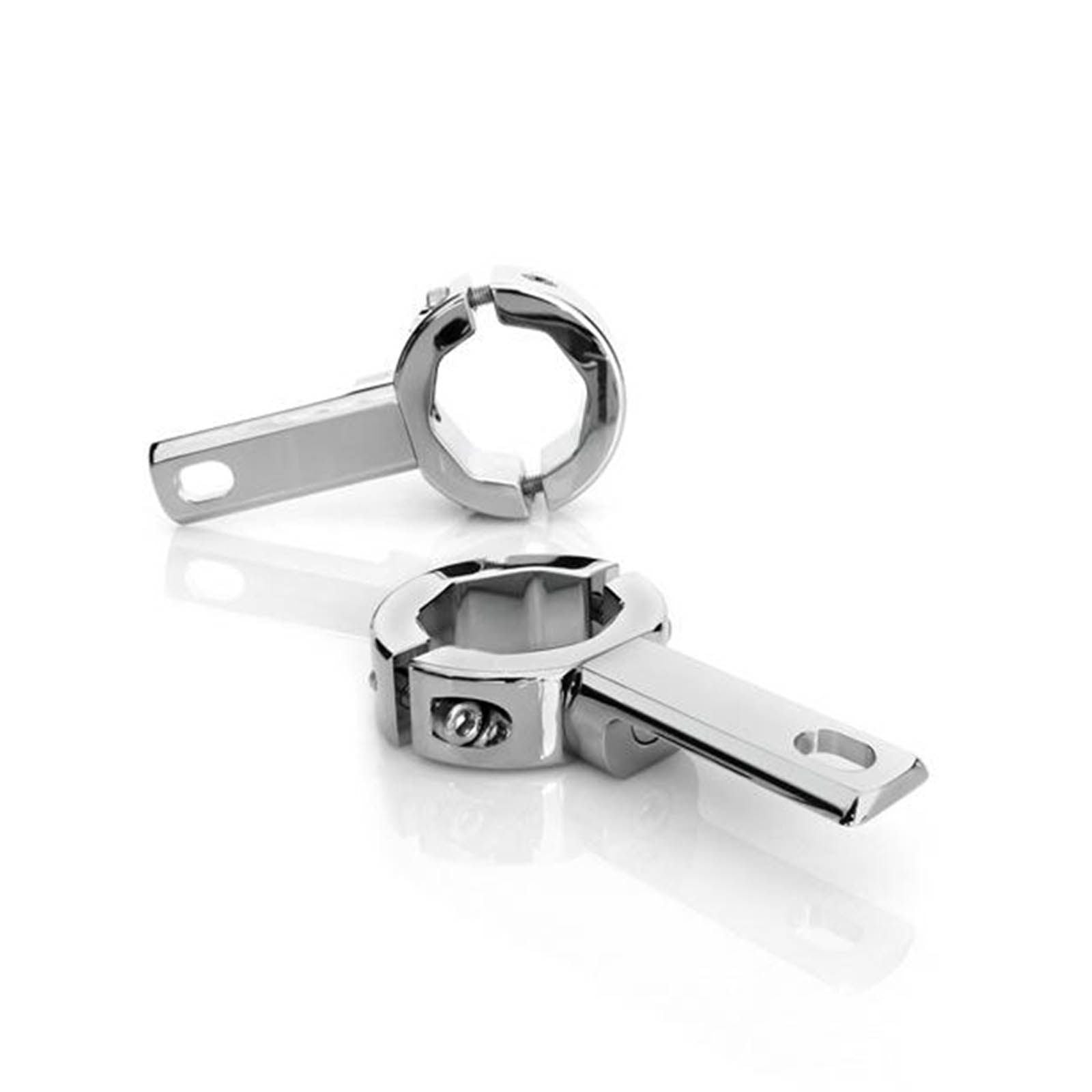 DENALI Engine Guard / Frame Light Mount/ 32-38mm Diametre Tubes - Chrome