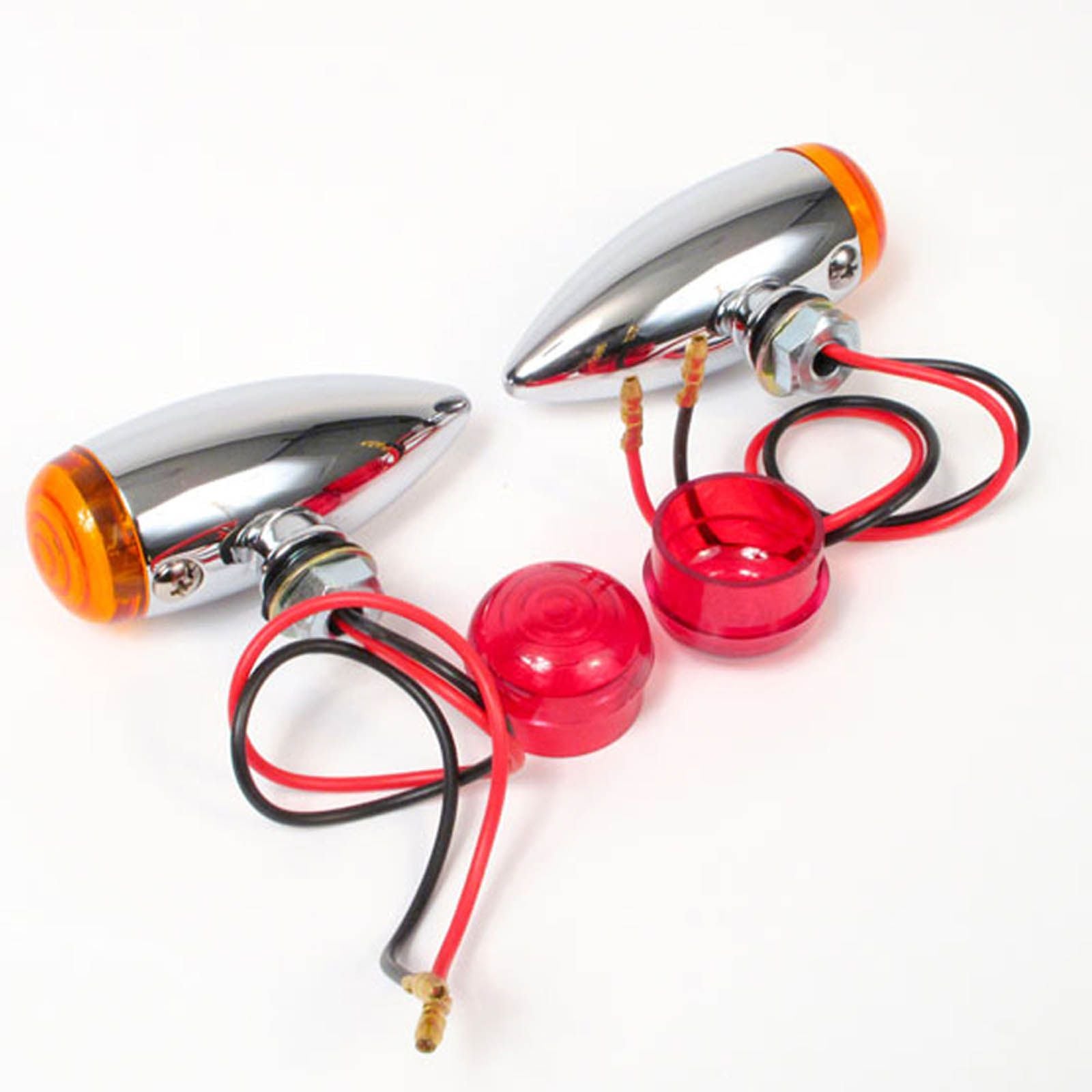 New WHITES Flasher Lamp Universal Chrome Slimline (PR) #FLUCS