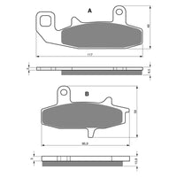 New GOLDFREN Brake Pad - K5 Off-Road Racing #GF036K5
