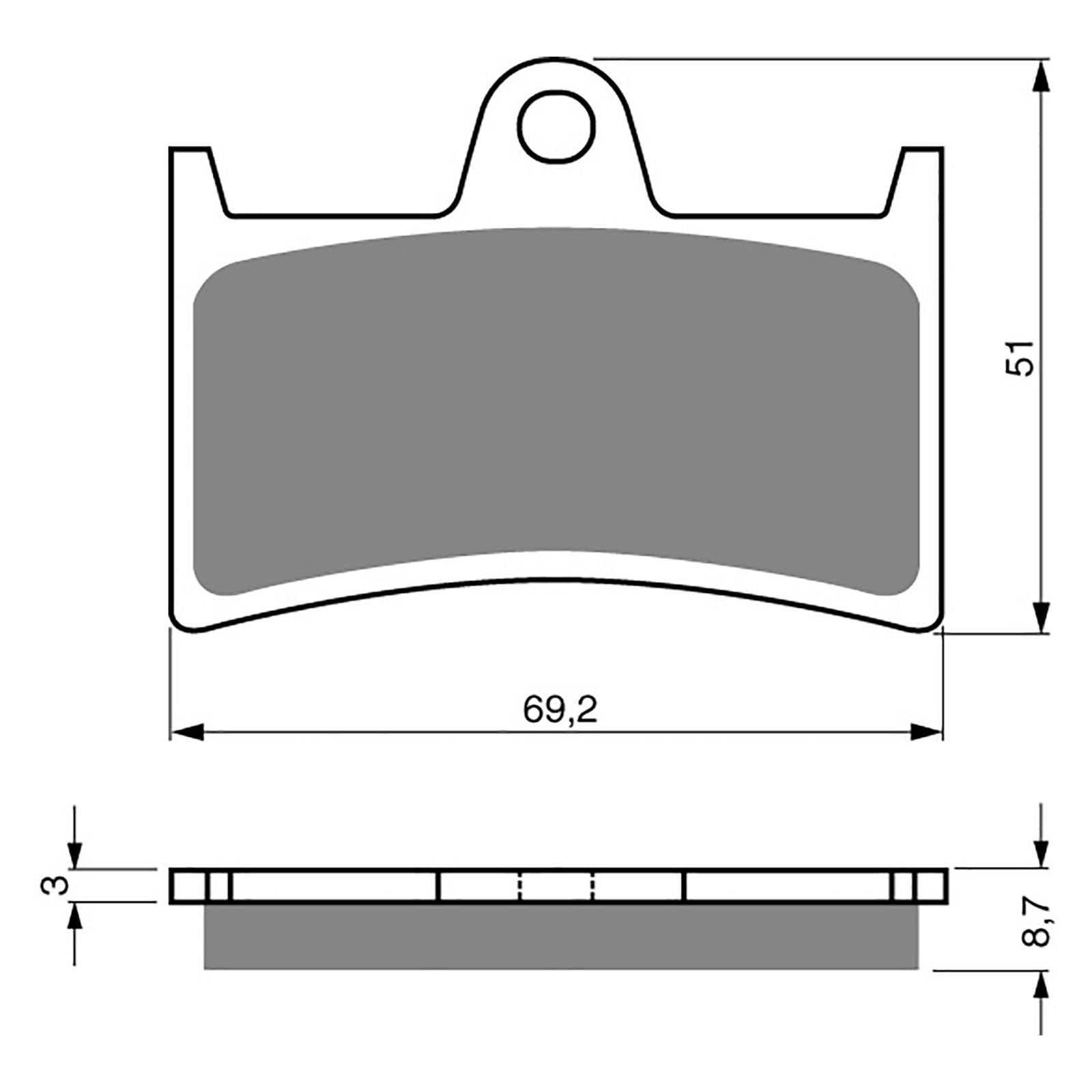 New GOLDFREN Brake Pad - S33 Sintered Racing #GF070S33
