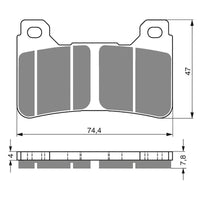 New GOLDFREN Brake Pad - S3 Sintered Sports (PBPH342) #GF214S3