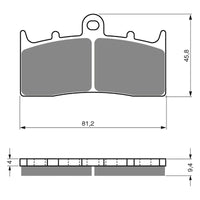 New GOLDFREN Brake Pad - S3 Sintered Sports (PBPH448) #GF318S3