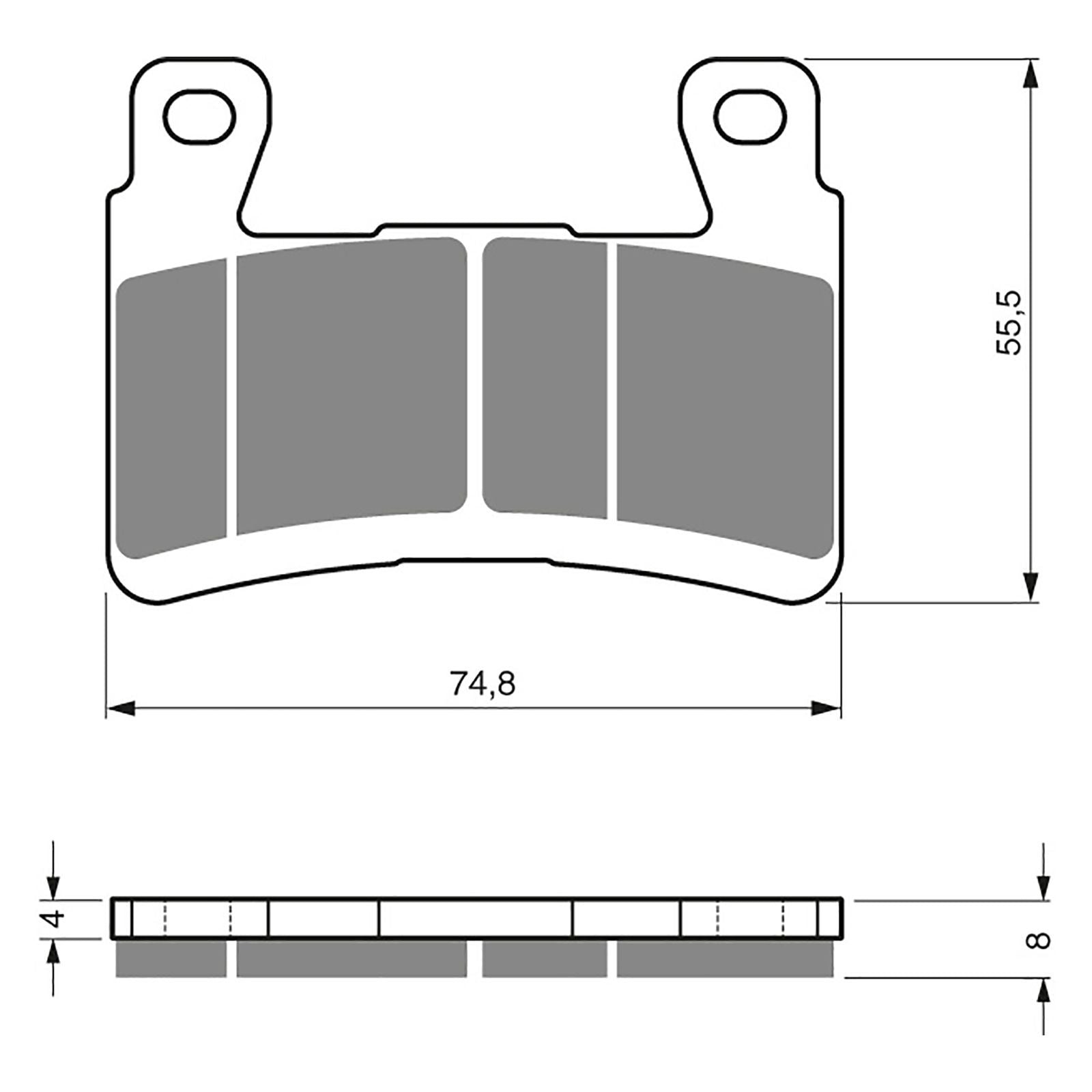 New GOLDFREN Brake Pad - S33 Sintered Racing #GF324S33