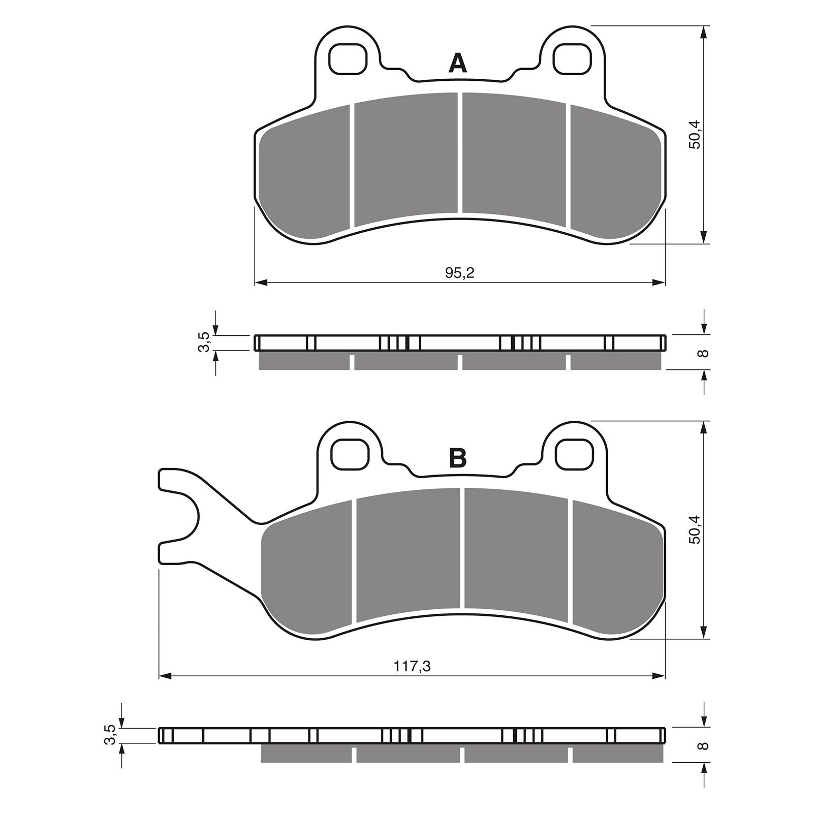 New GOLDFREN Brake Pad - K1 Sintered Off-Road #GF376K1
