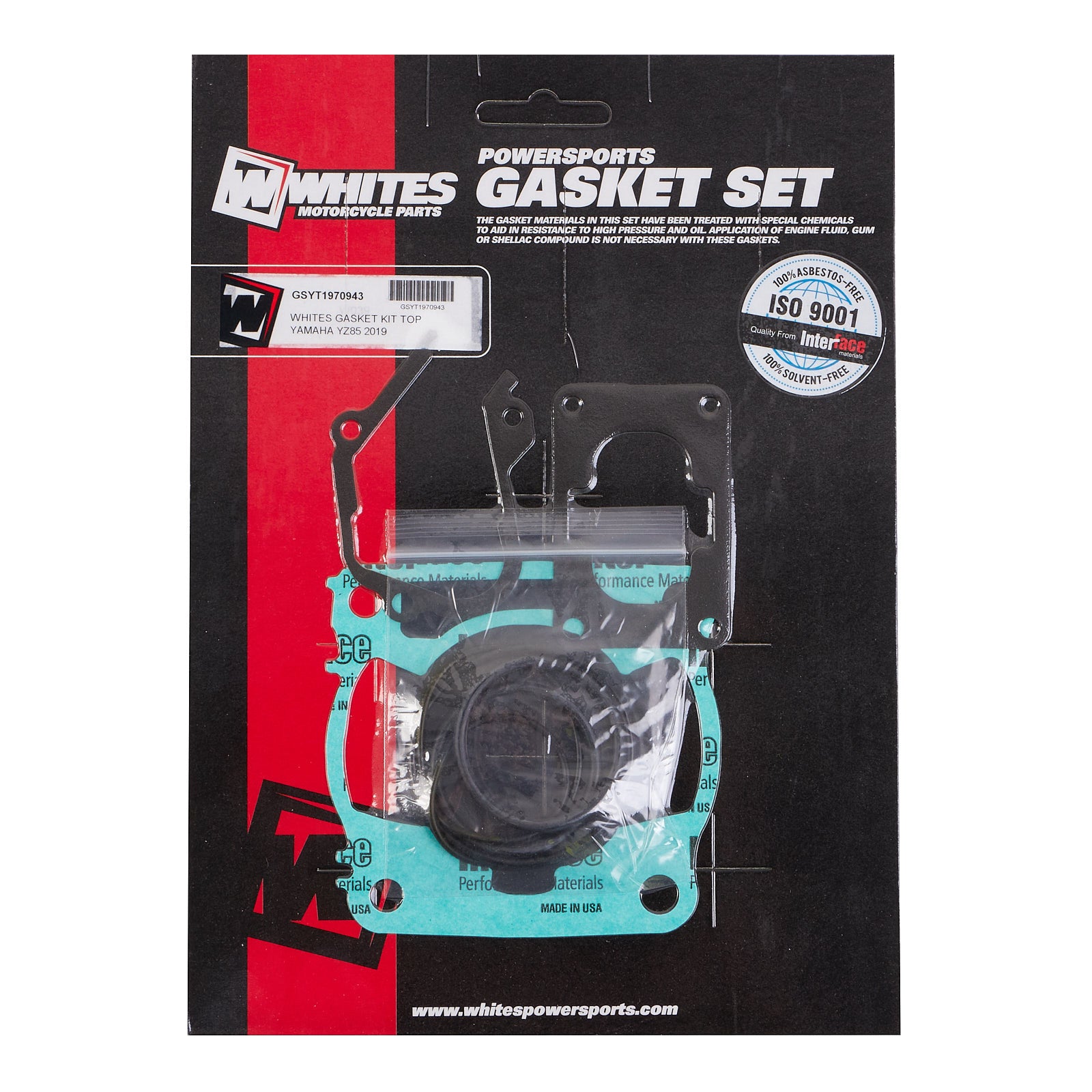 New WHITES Engine Top End Gasket Kit For Yamaha YZ85 2019 #GSYT1970943