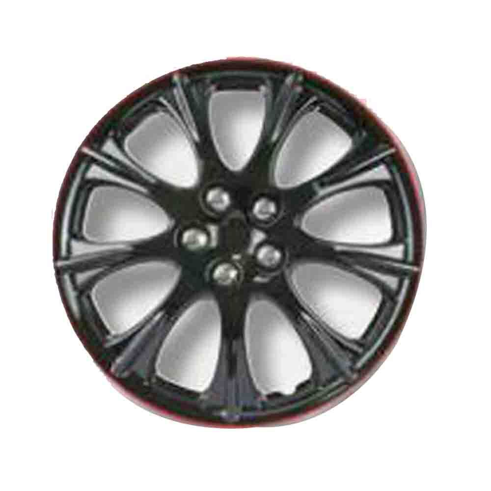 New GEAR-X Ice Black & Red Rim NAJA Wheel Cover 14'' Set of 4 GXP953IB/R-14