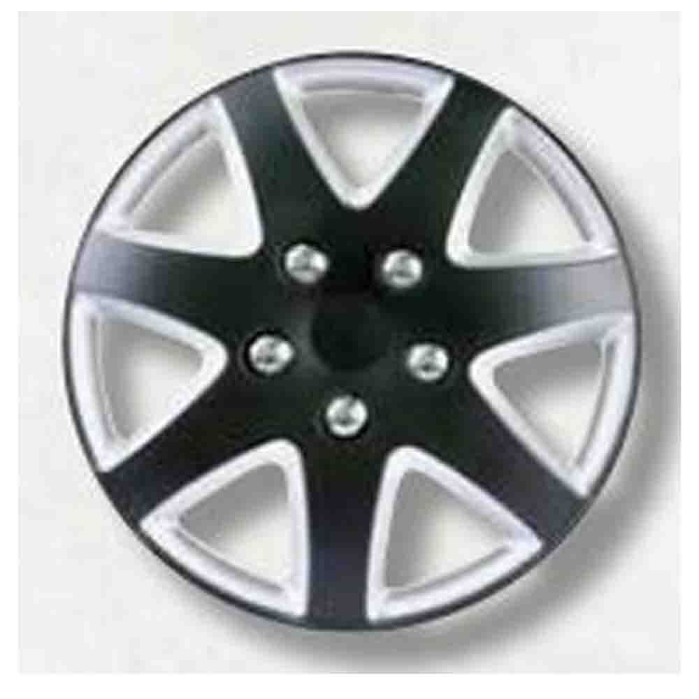 New GEAR-X Matt Black & Silver BOIGA Wheel Cover 16'' Set of 4 GXP962MBK/S-16