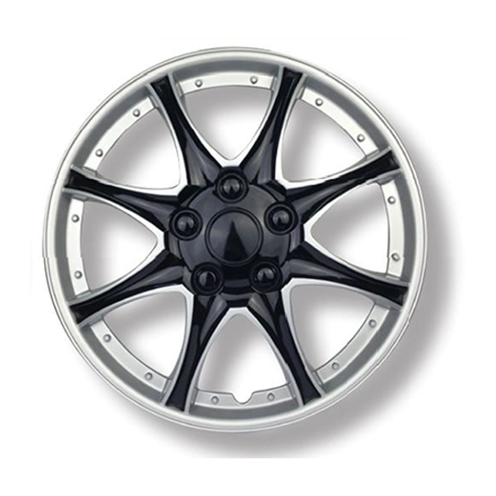 GEAR-X Premium Silver/Ice Black NOTECHIS Wheel Cover 15'' Set of 4 GXP976S/IB-15