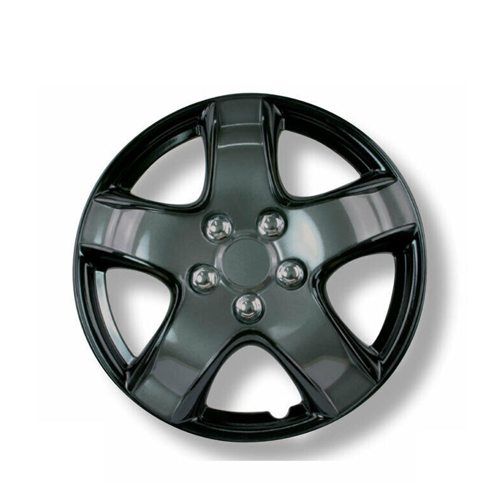 New GEAR-X Ice Black & Charcoal Single GRAYIA Wheel Cover 14'' GXP998IB/CHR-14-1