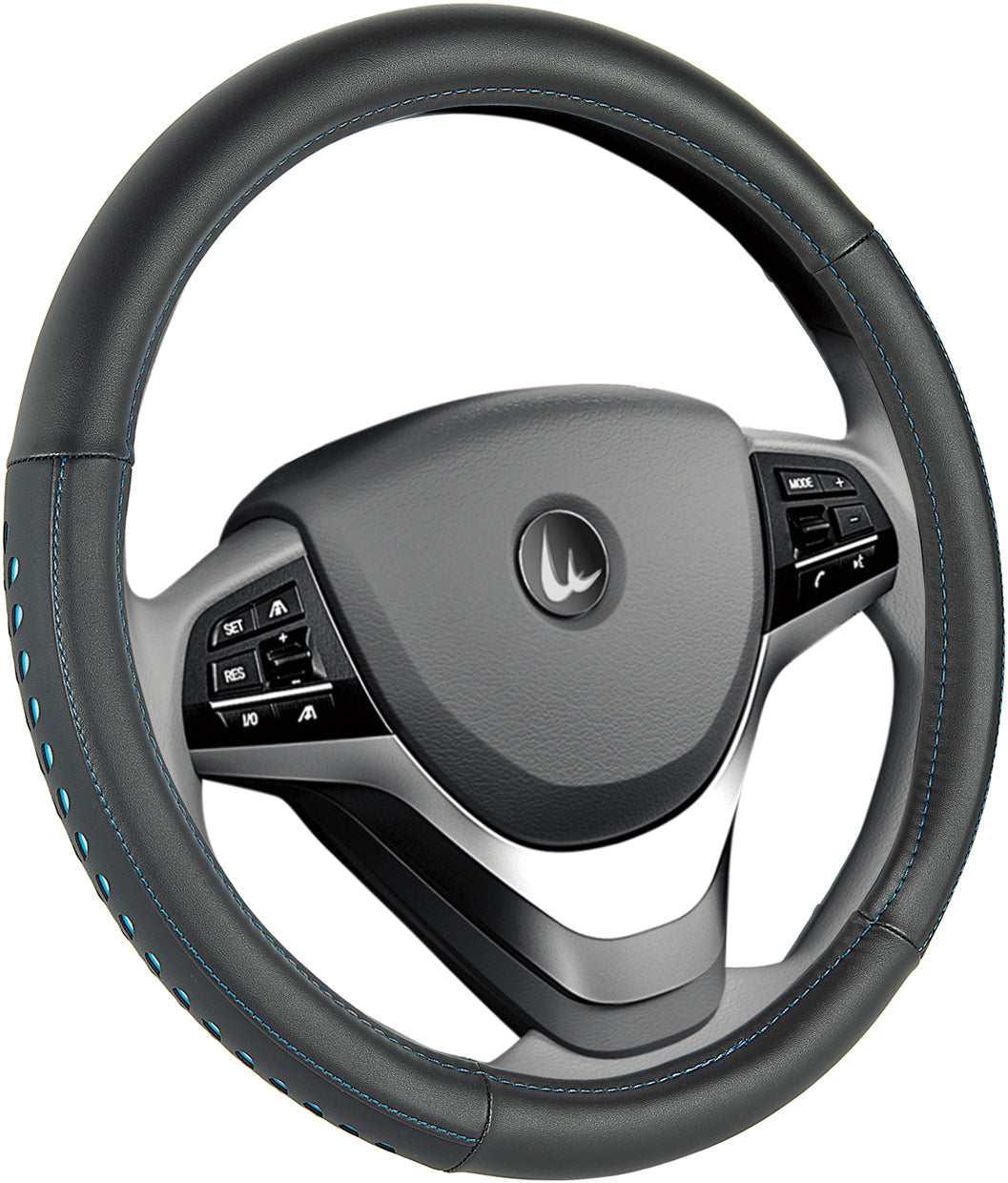 New GEAR-X Medium Blue Steering Wheel Cover Fit 14.5” - 15.5” / 37 - 39 cm GXSW