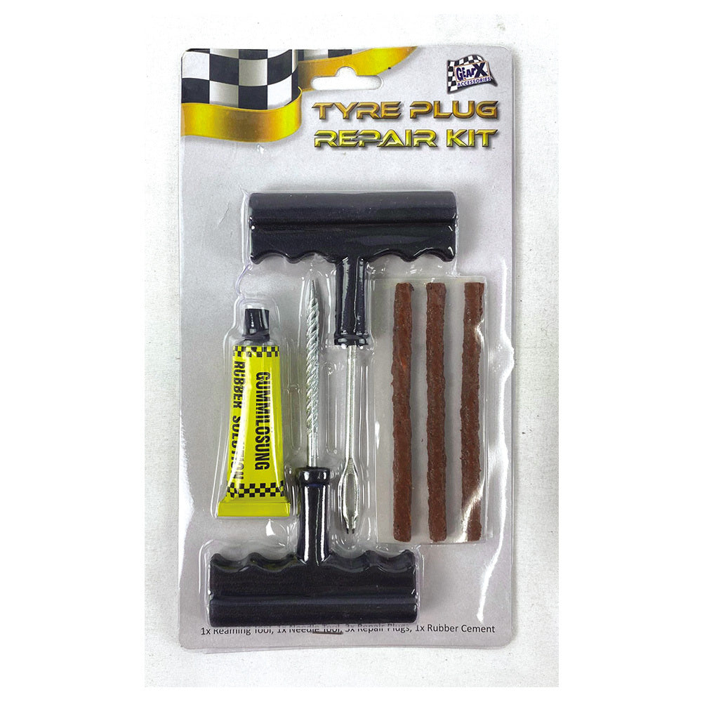 GEAR-X Heavy Duty Wheel Tyre Repair Kit include Probe Tool and Radial Cord GXTRK