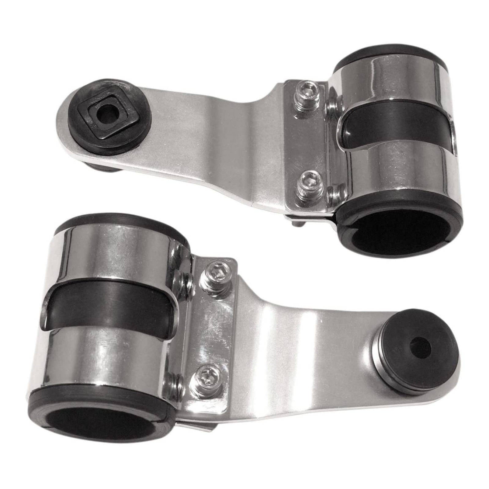 New WHITES Head Light Bracket Chrome STE 35-41mm #HLBA | Australian Moto Spares