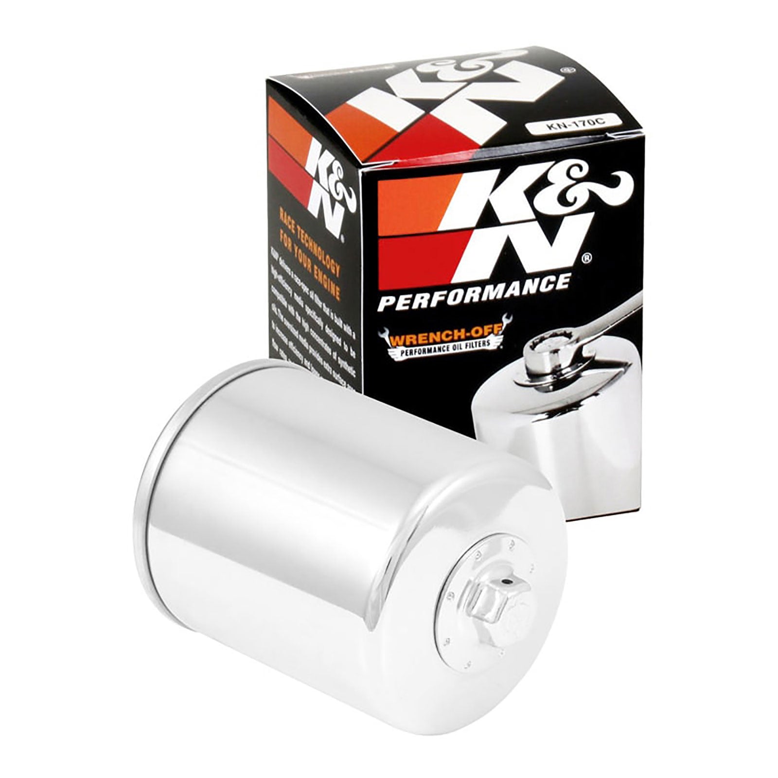 New K&N Oil Filter - Chrome (HF170) #KN170C