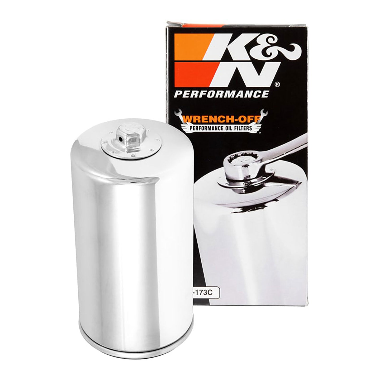 New K&N Oil Filter - Chrome (HF173) #KN173C