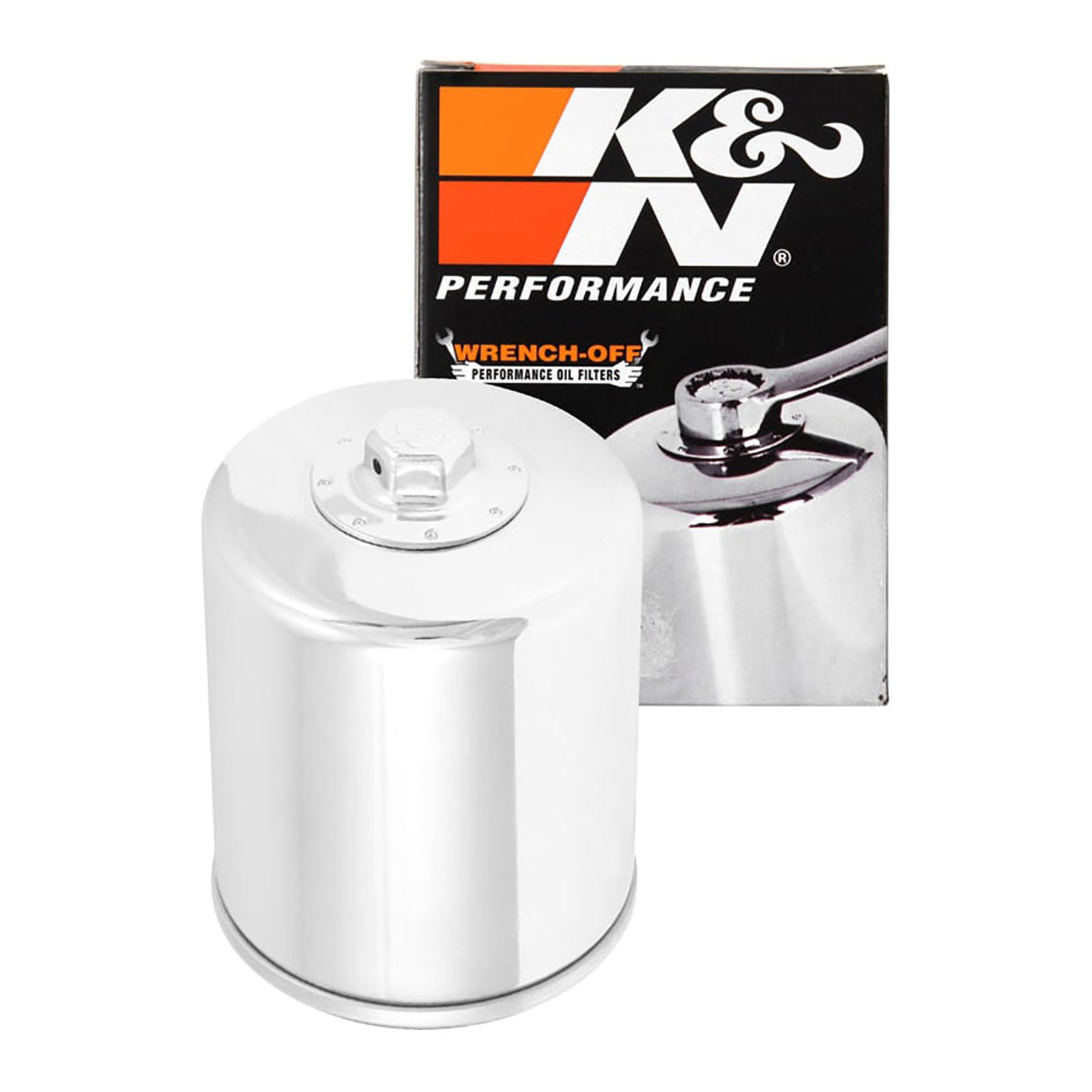 New K&N Oil Filter - Chrome (HF174) #KN174C