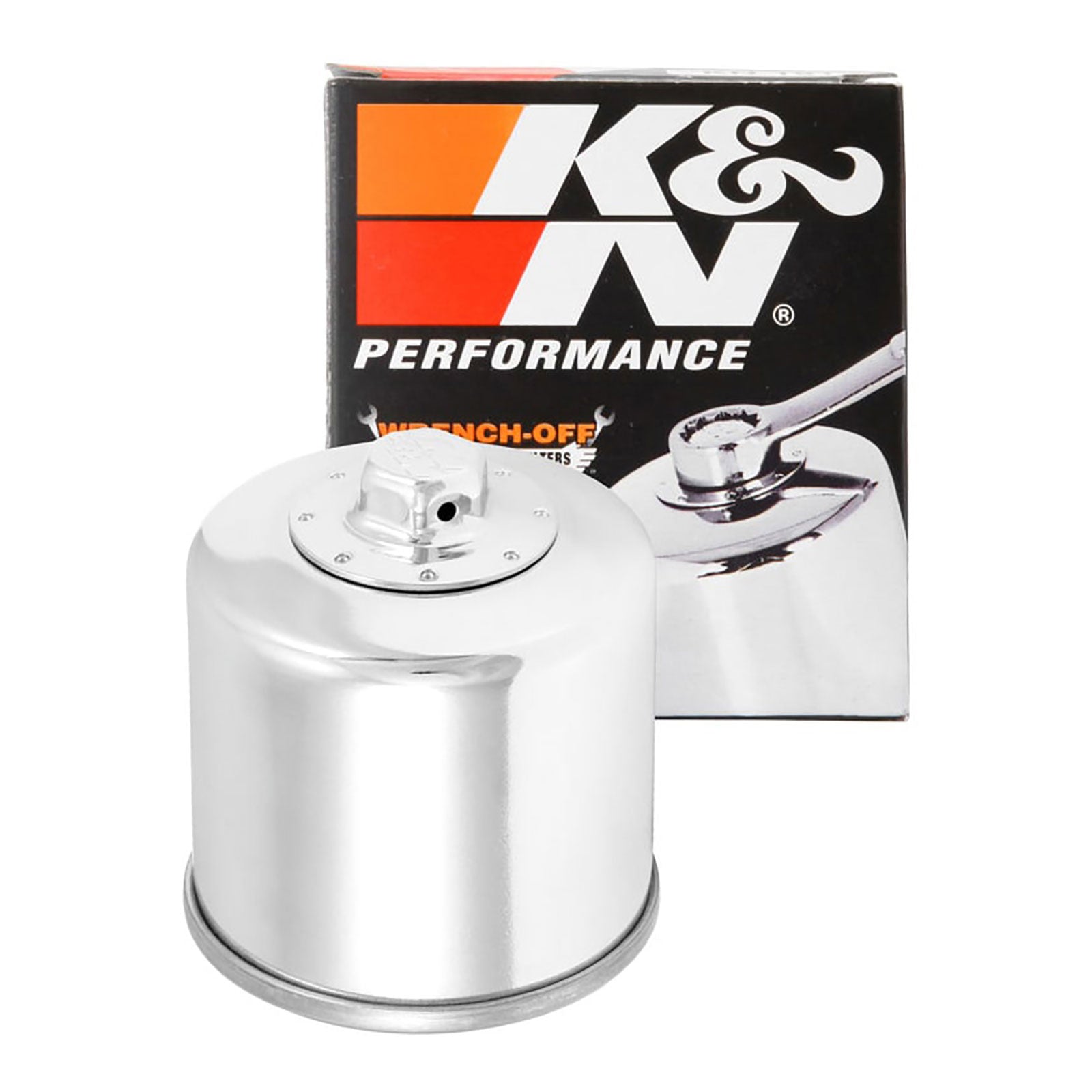 New K&N Oil Filter - Chrome (HF204) #KN204C