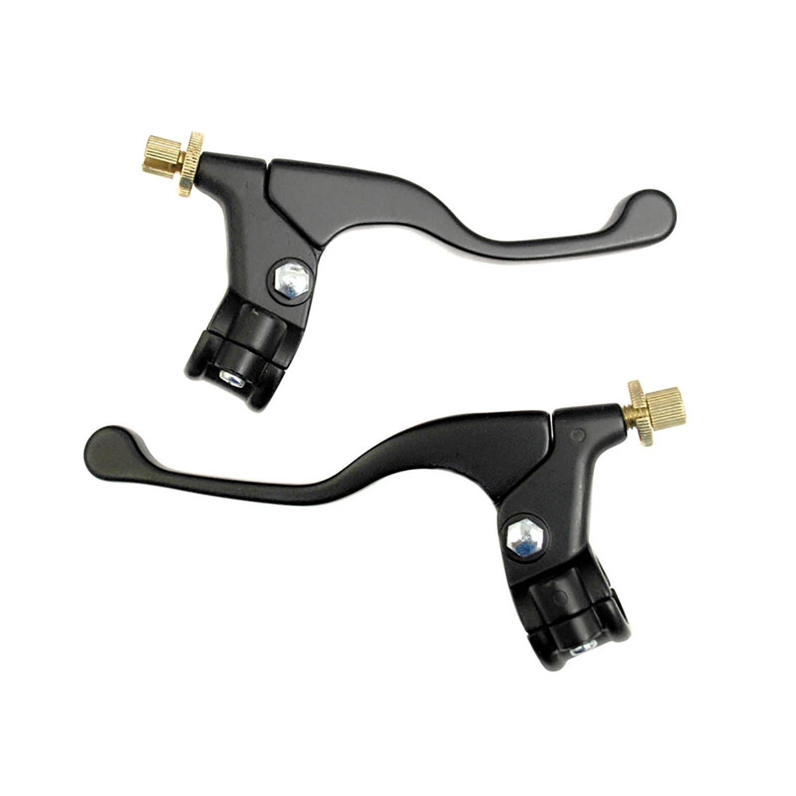 New WHITES Clutch Lever Assemblie Pair Short D/Leg Black #LAPR25