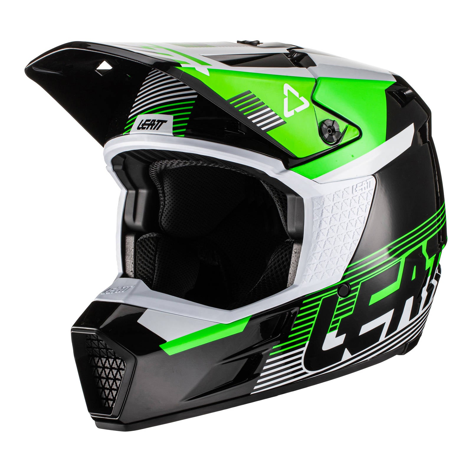 New LEATT 2022 Helmet Moto 3.5 JR Black V22 (LG) LE1022010221