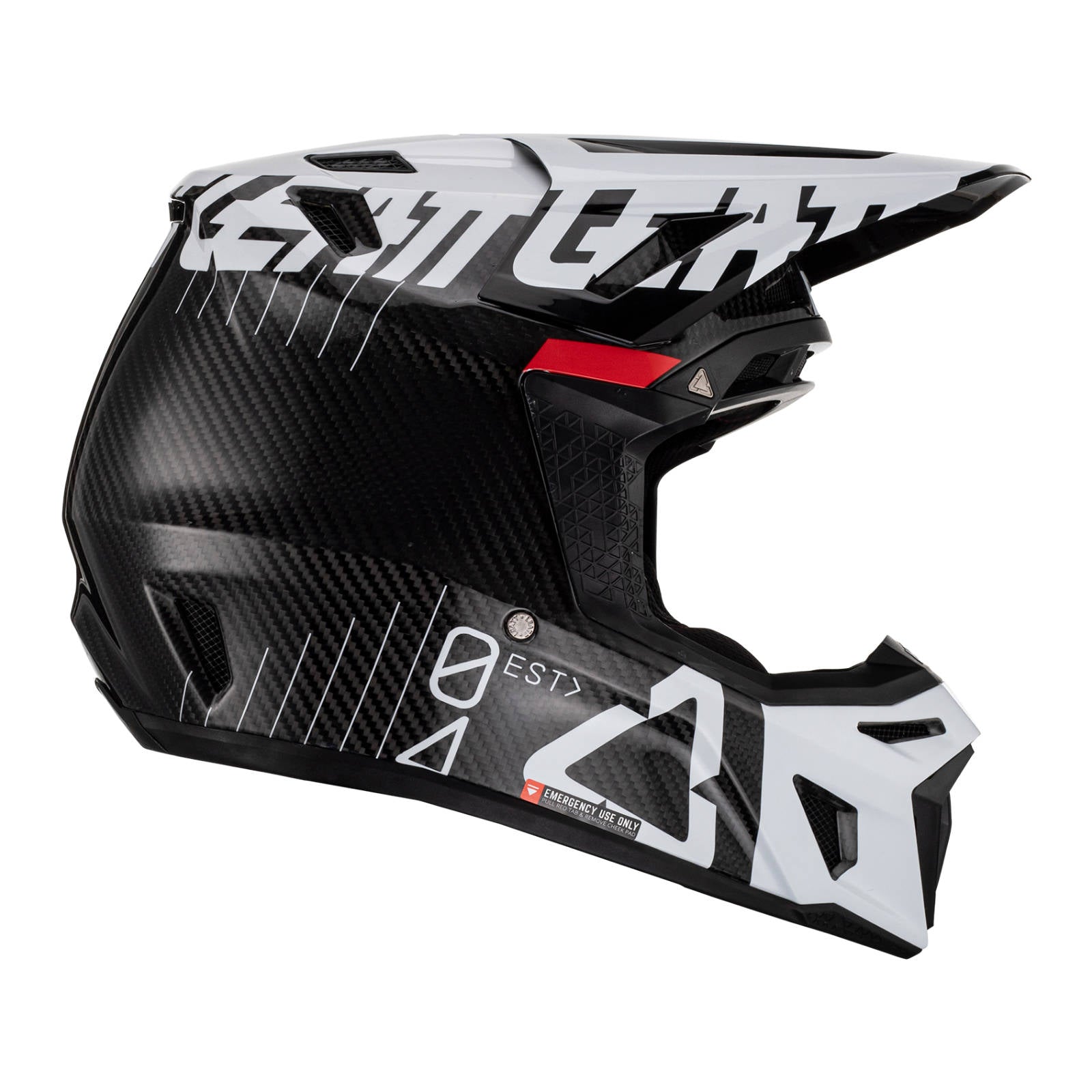 New LEATT 9.5 Helmet Kit - Carbon/ White (M) #LE1023010202