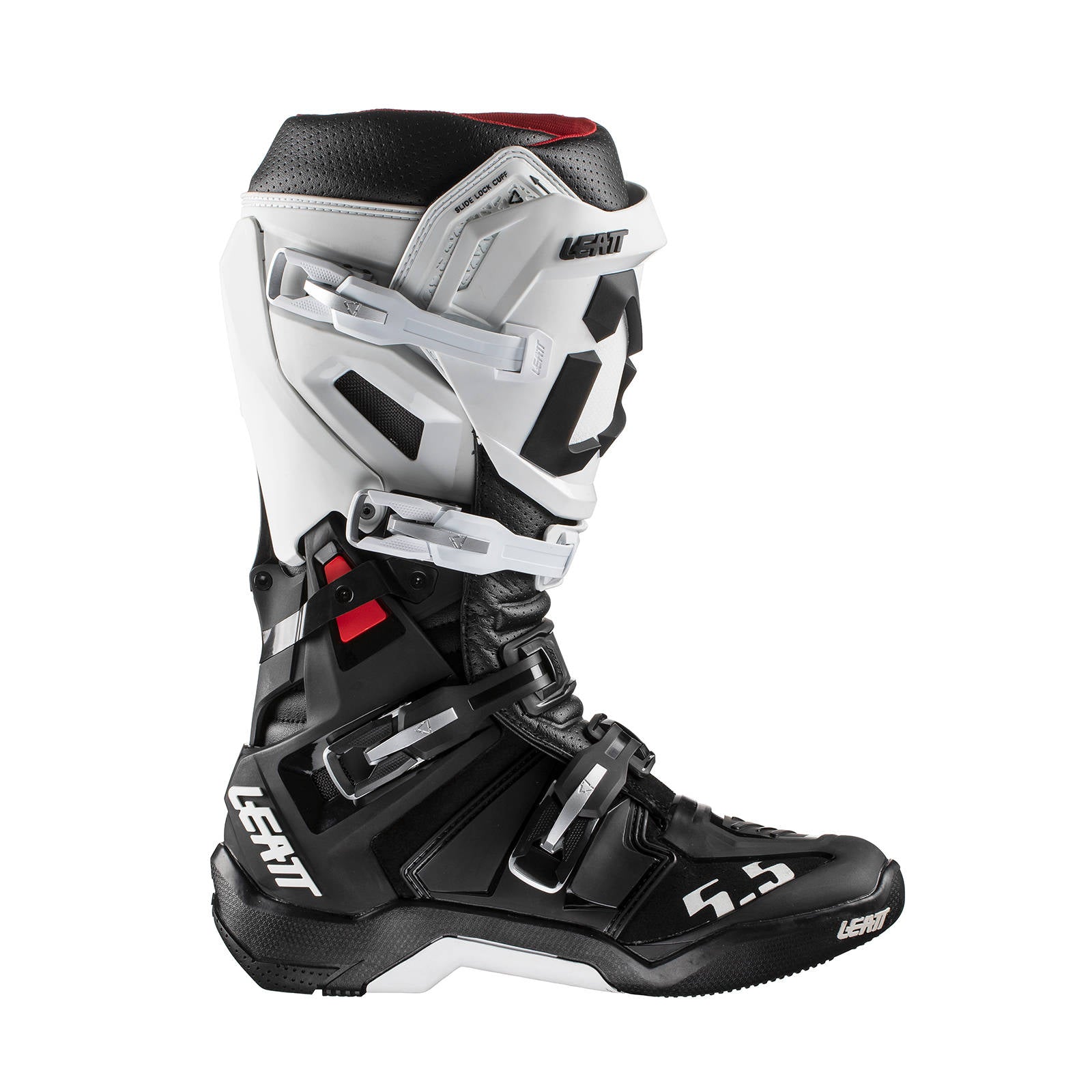 New LEATT 5.5 Flexlock GPX Off Road Boot - White / Black #LE3020002125