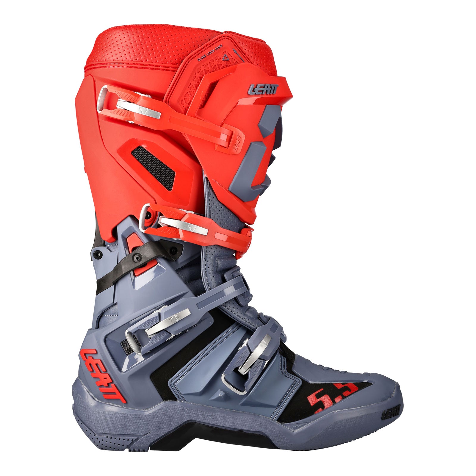 New LEATT 5.5 Flexlock Off Road Boot v. 22 - Graphene / Red #LE3022060112
