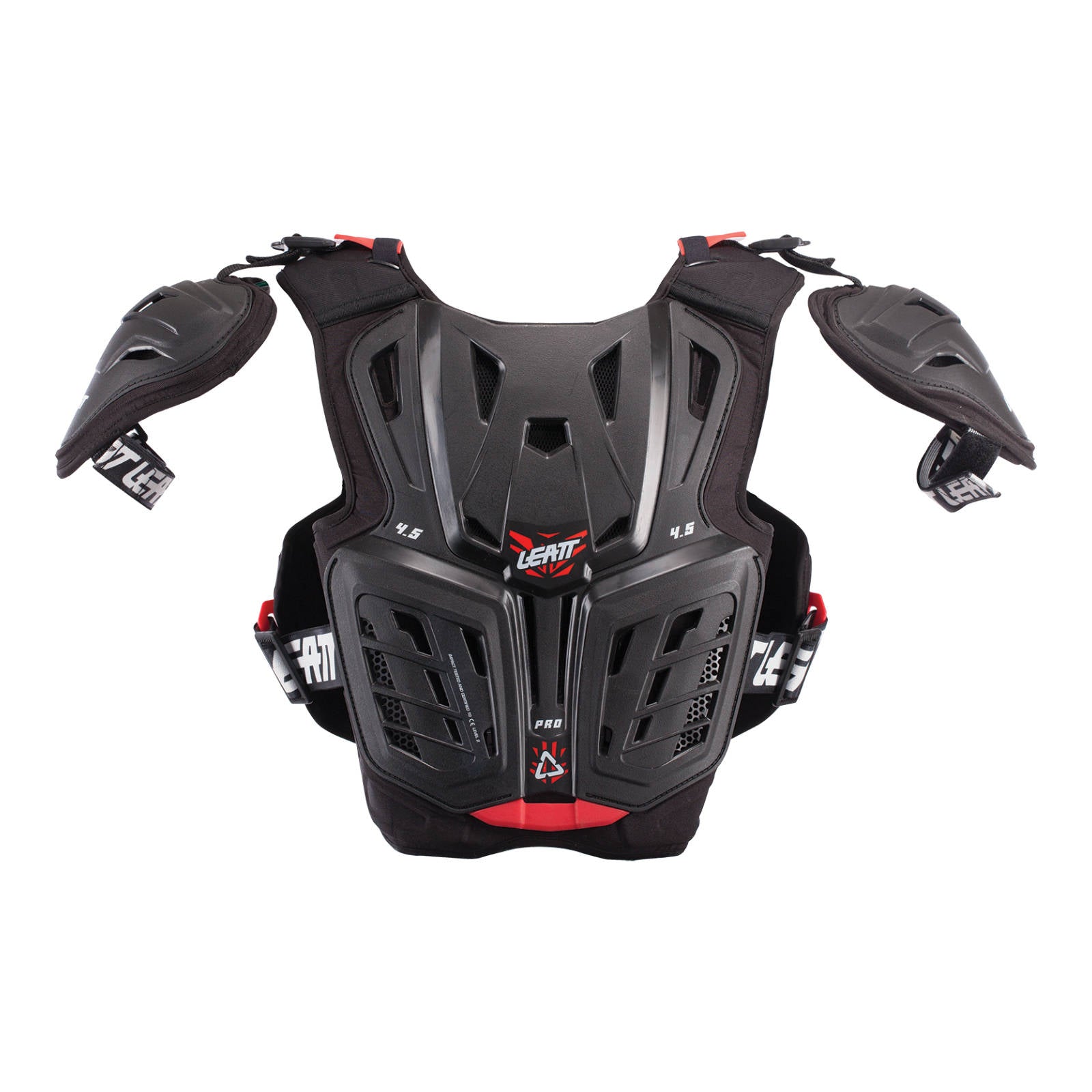 LEATT Chest Protector 4.5 Pro Black / Red JNR - Small/Medium 134-146CM