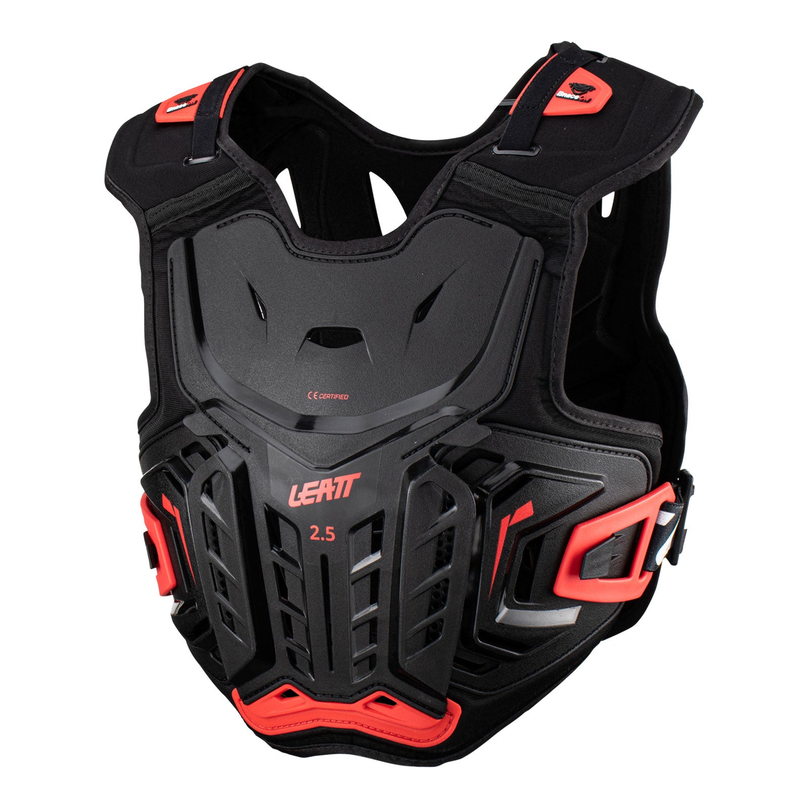 New LEATT Chest Protector 2.5 Black / Red JNR 134-146CM #LE5022151390