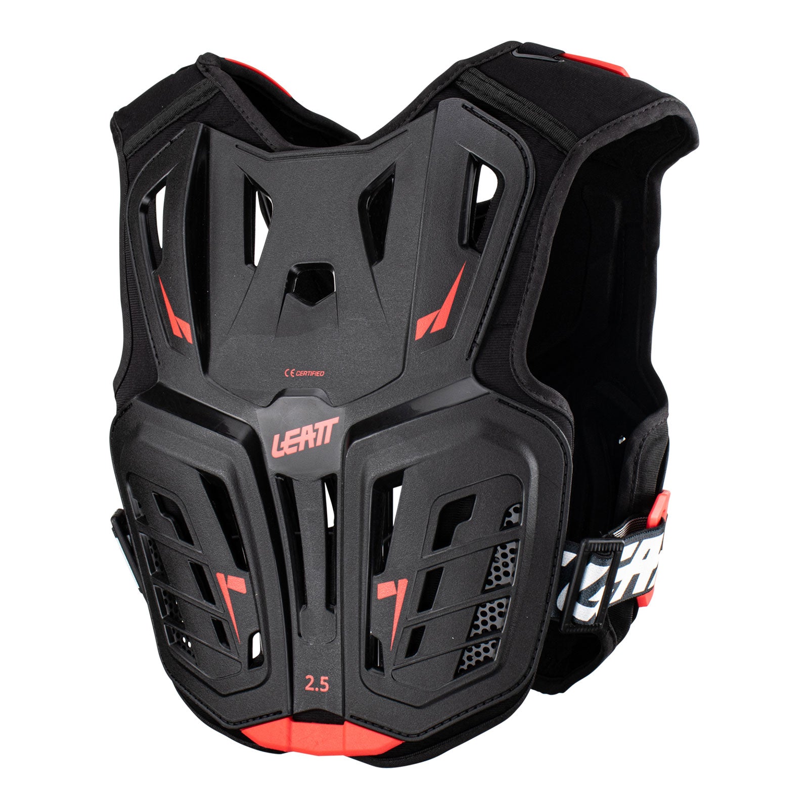 New LEATT Chest Protector 2.5 Black / Red JNR 134-146CM #LE5022151390