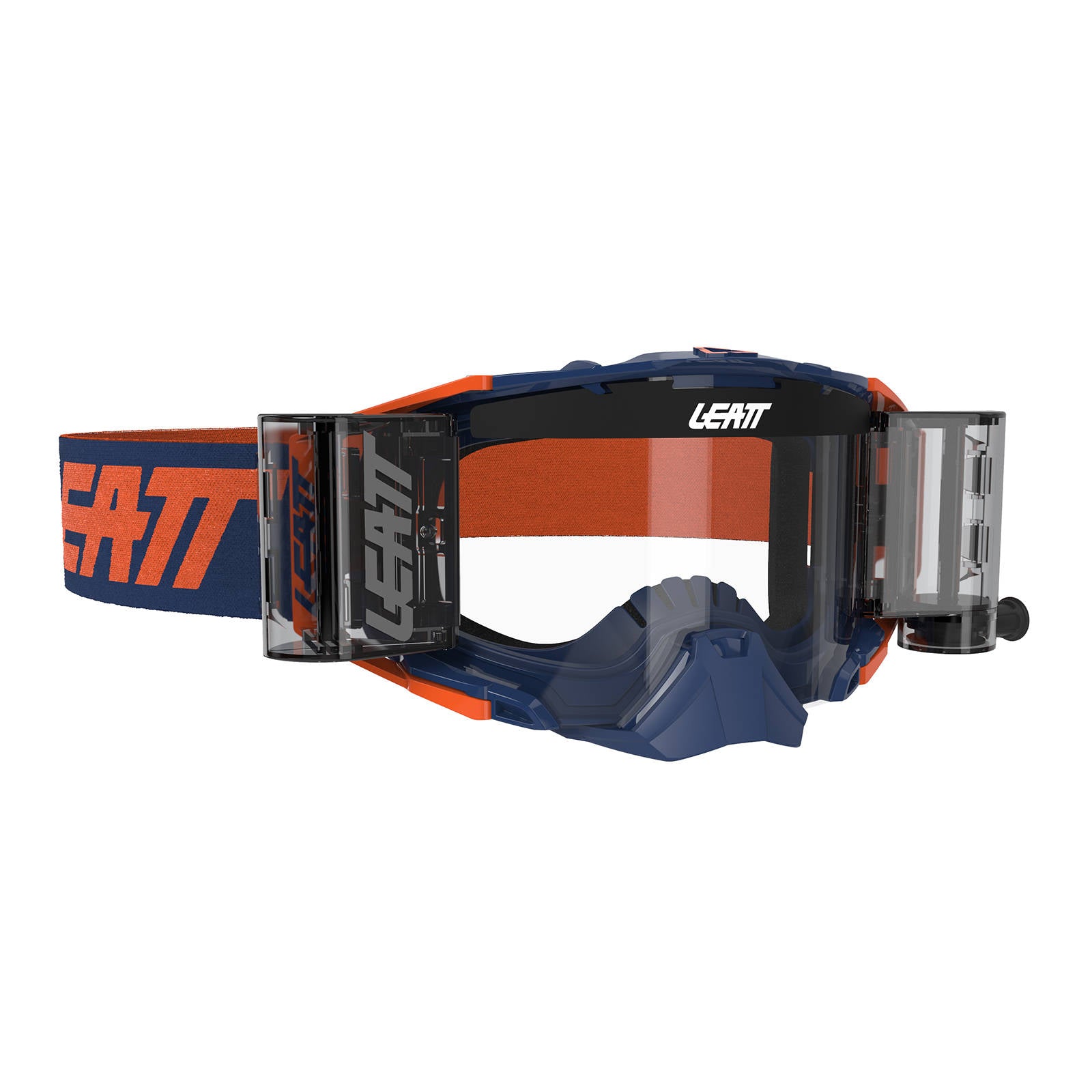 New LEATT Goggle Velocity 6.5 Roll-Off Ink/Orange - Clr Lens LE8019100050