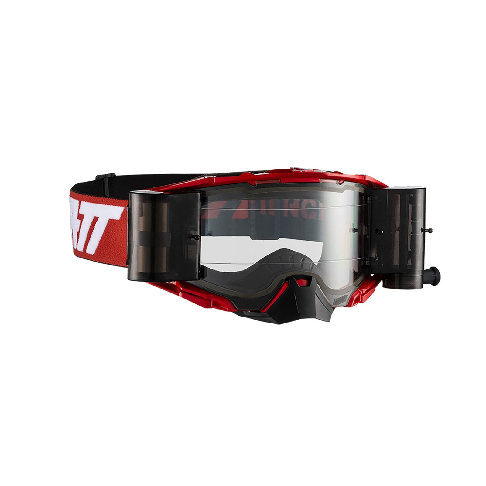New LEATT Goggle Velocity 6.5 Roll-Off Red/White - Clear Lens LE8019100053