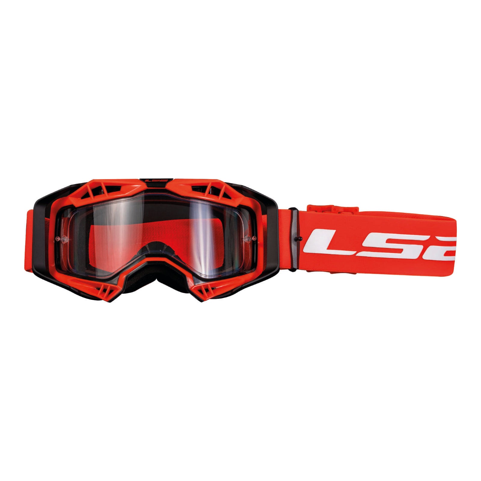 New LS2 Aura Goggle With Clear Lens - Red #LS27201001032
