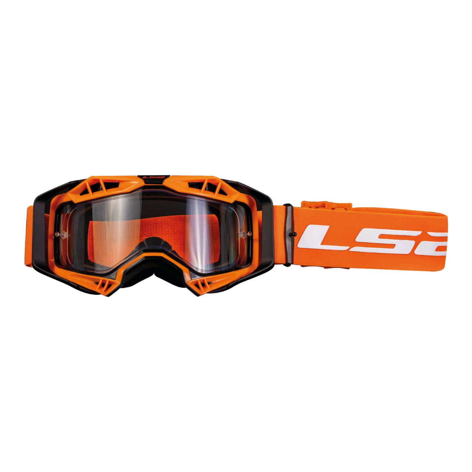 New LS2 Aura Goggle With Clear Lens - Orange #LS27201001052