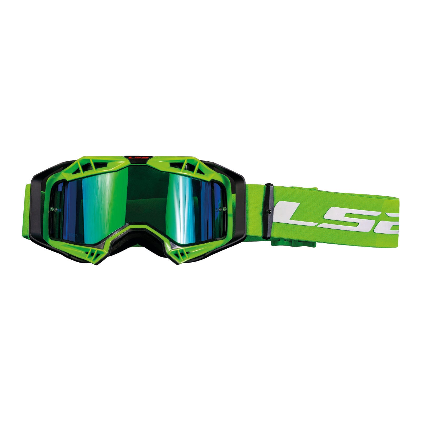 New LS2 Aura PRO Goggle HV With Iridium Lens - Green #LS27201002060