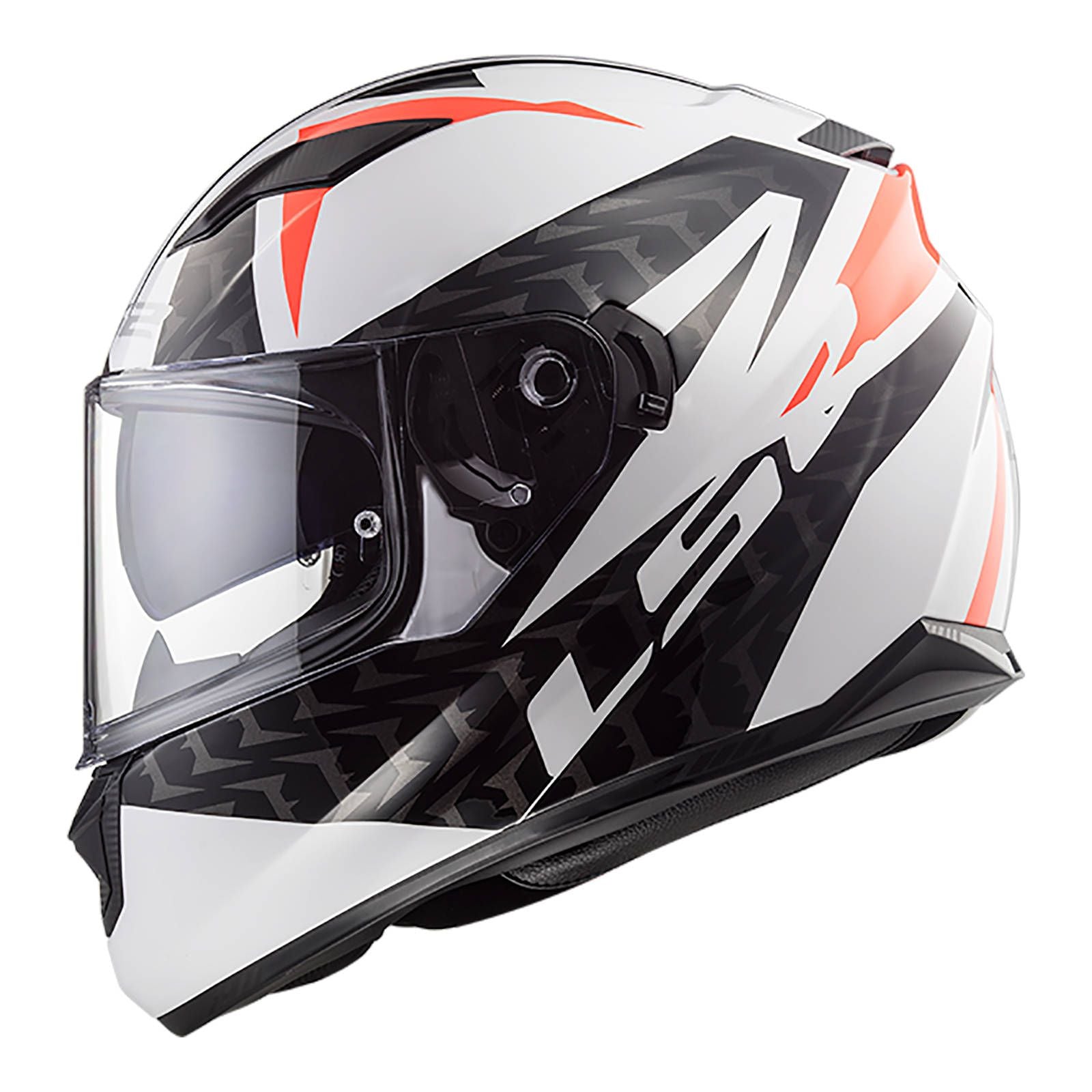LS2 FF320 Stream EVO Commander Helmet - White / Black / Red (2XL)