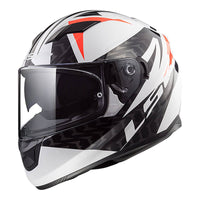 LS2 FF320 Stream EVO Commander Helmet - White/Black/Red (XL) #LS2FF320COMWBRXL