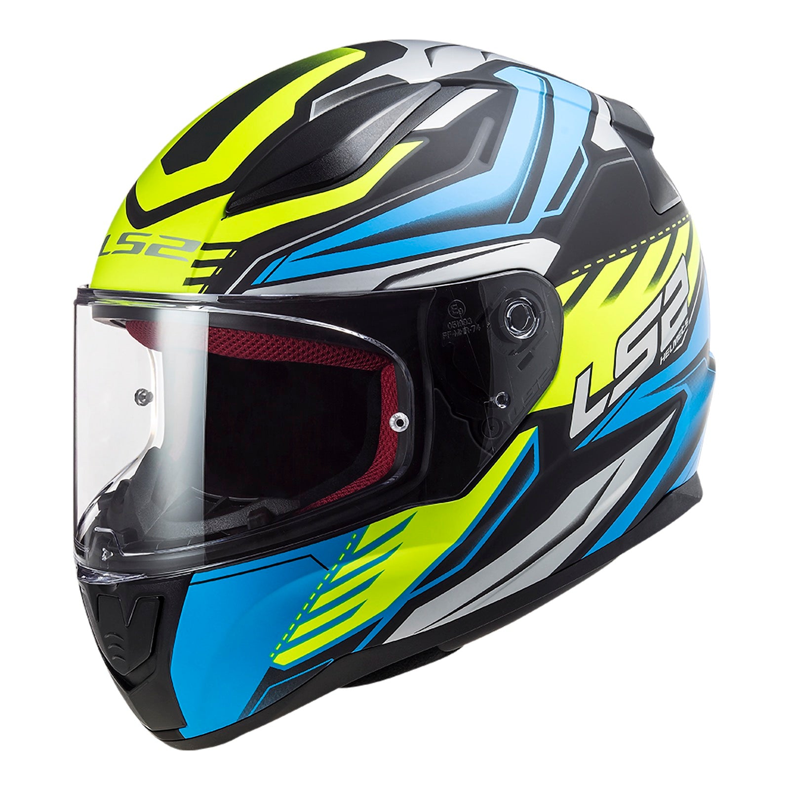 LS2 FF353 Rapid Gale Helmet - Matte Blue / Black / Fluro Yellow (L)