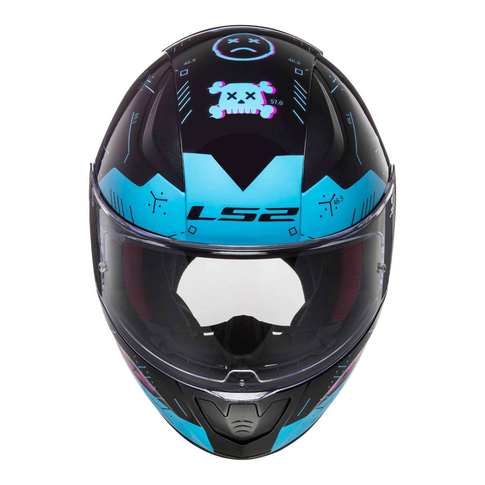 New LS2 FF353 Rapid Player Helmet - Black / Blue (XS) #LS2FF353PLAYERXS