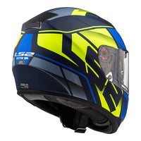 LS2 FF397 Vector EVO Kripton Helmet - Matte Blue / Hi-Vis (S) #LS2FF397KRMBYS