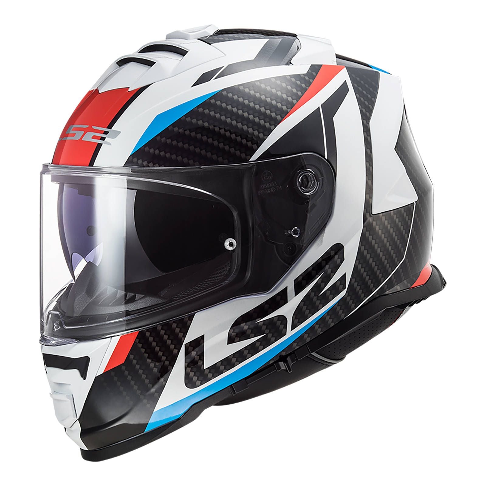 New LS2 FF800 Storm Racer Helmet - White / Blue / Red (2XL) #LS2FF800RACWBR2XL