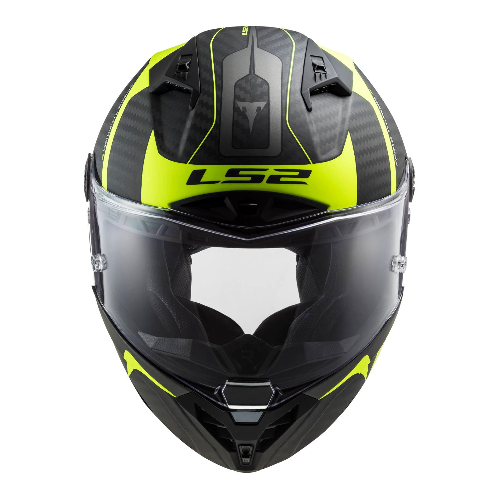 New LS2 Ff805C Thunder Carbon Helmet - Hi-Vis / Yellow (2XL) LS2FF805BLKHVY6K2XL