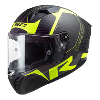 New LS2 FF805C Thunder Carbon Helmet - Hi-Vis / Yellow (XS) #LS2FF805BLKHVY6KXS