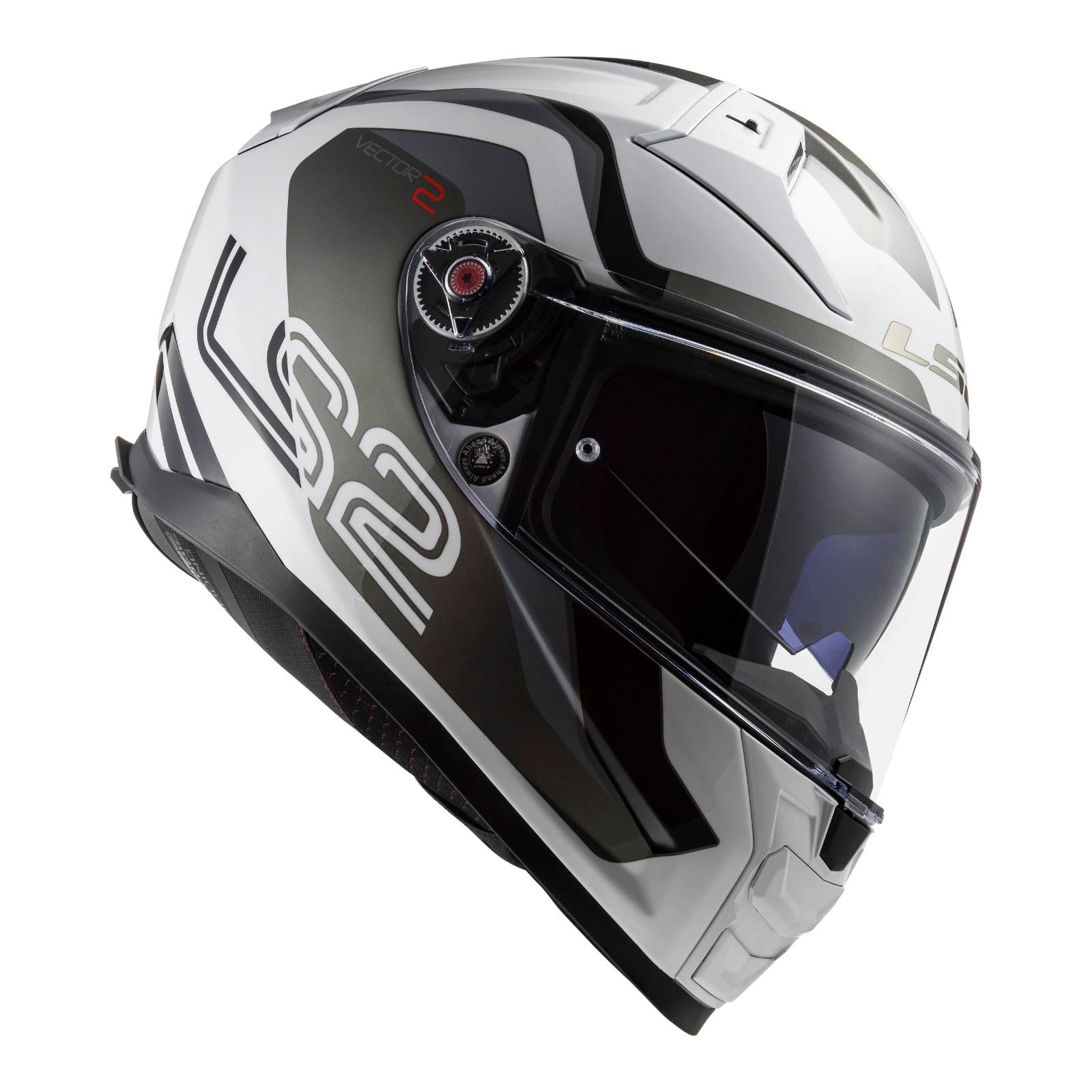 LS2 FF811 Vector II Metric Helmet - White / Titanium / Silver (3XL)