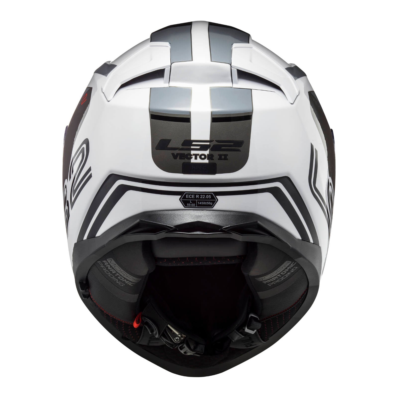 LS2 FF811 Vector II Metric Helmet - White / Titanium / Silver (M)