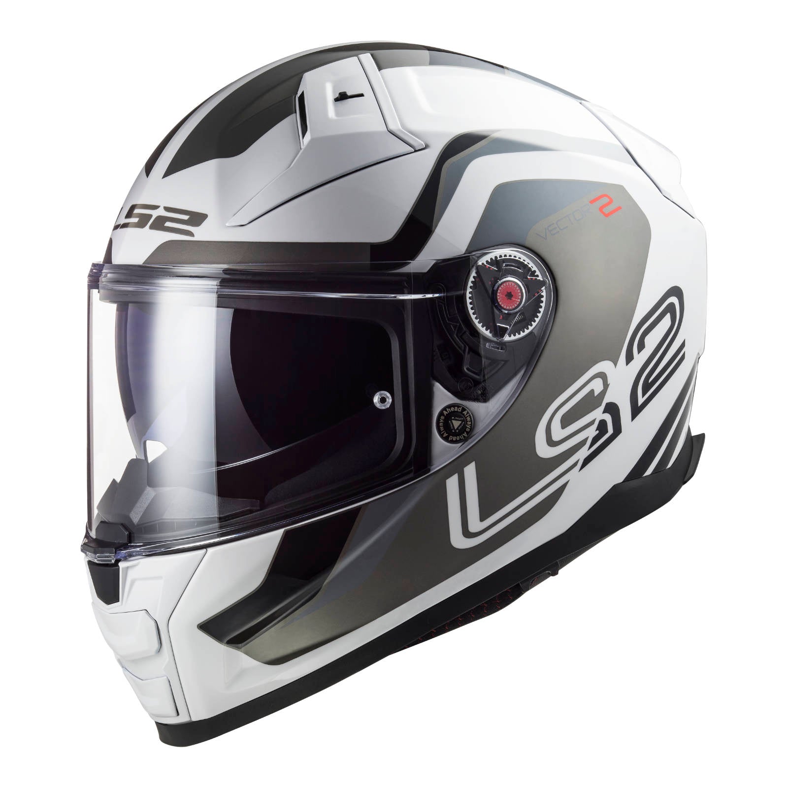 LS2 FF811 Vector II Metric Helmet - White / Titanium / Silver (XS)