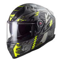 LS2 FF811 Vector II Techbot Helmet - Matte Titanium / Hi-Vis / Yellow (XS)
